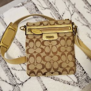 Gold Coach Crossbody Bag